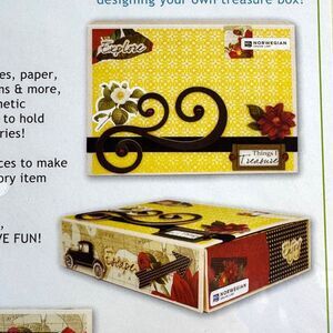 Creativity At Sea Treasure Box Scrapbook Pack Chipboard Stickers Ribbon Gems